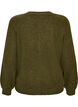 Cardigan with V-neck and ribbed texture, Green, Packshot image number 1