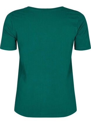 Basic plain cotton t-shirt, Evergreen, Packshot image number 1