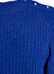 Ribbed jumper with puff sleeves and buttons, Blue, Packshot image number 2