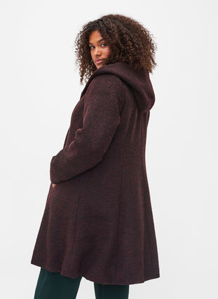 Coat with a hood and A-line cut, Port Royal Mel., Model image number 1