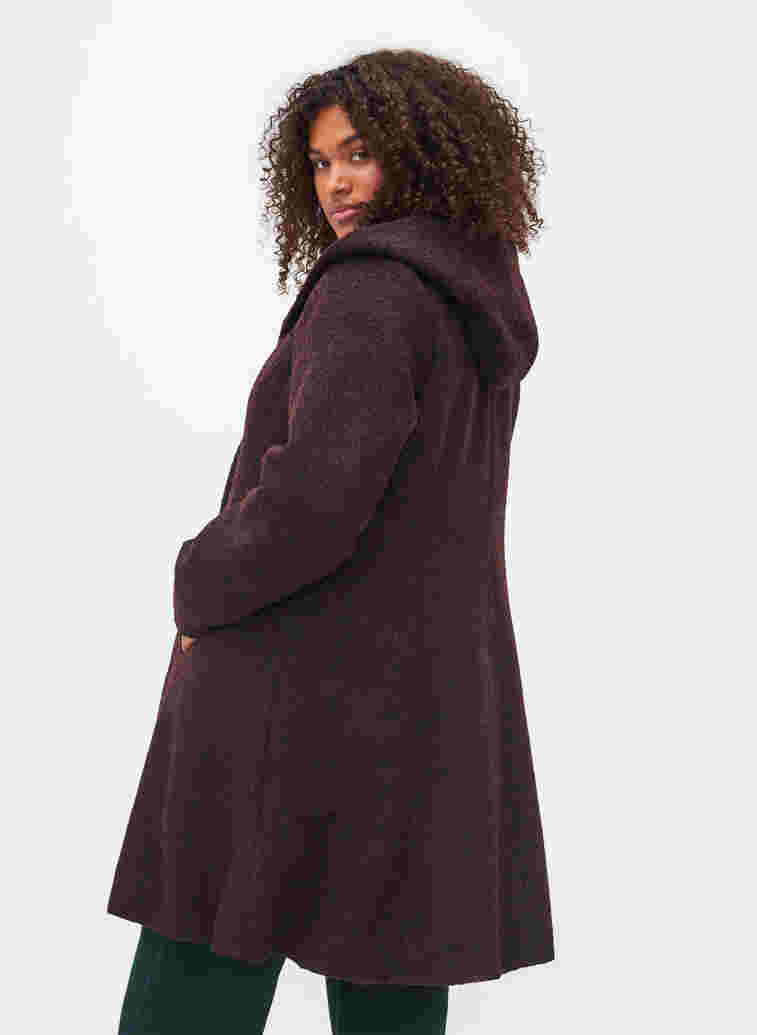 Coat with a hood and A-line cut, Port Royal Mel., Model image number 1