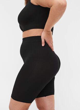 Seamless cycling shorts, Black, Model image number 2
