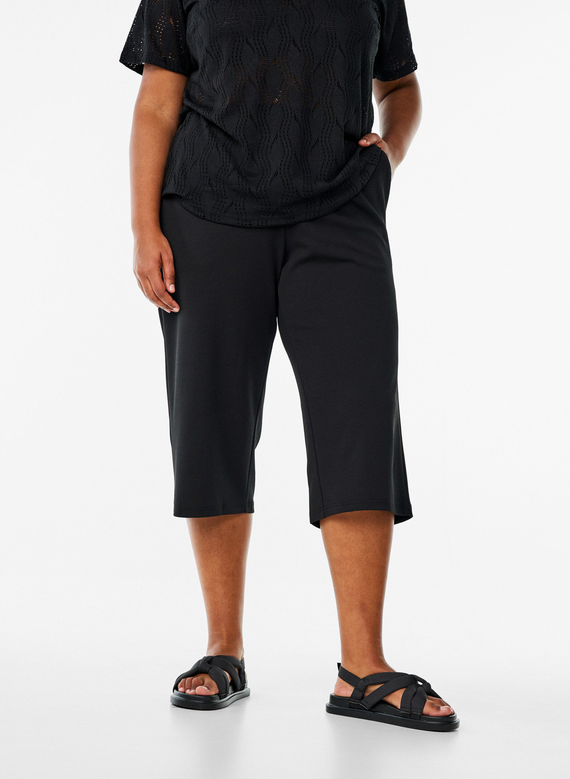 Zizzifashion High-waisted knickers with a loose fit, Black, Model image number 3