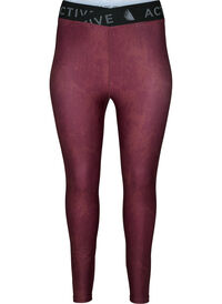 Printed training tights with 7/8 length