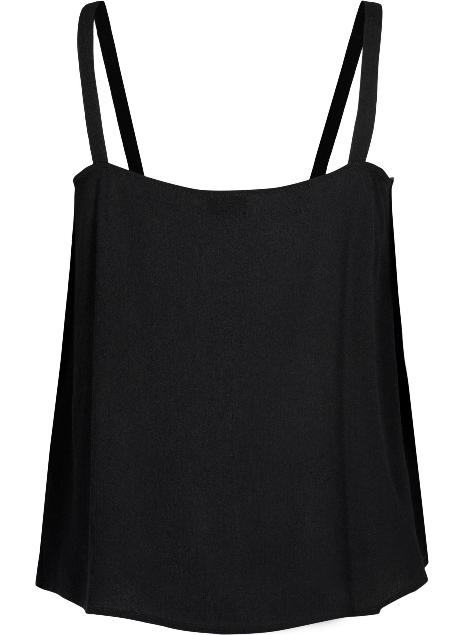Zizzifashion Sleeveless top in viscose, Black, Packshot image number 1