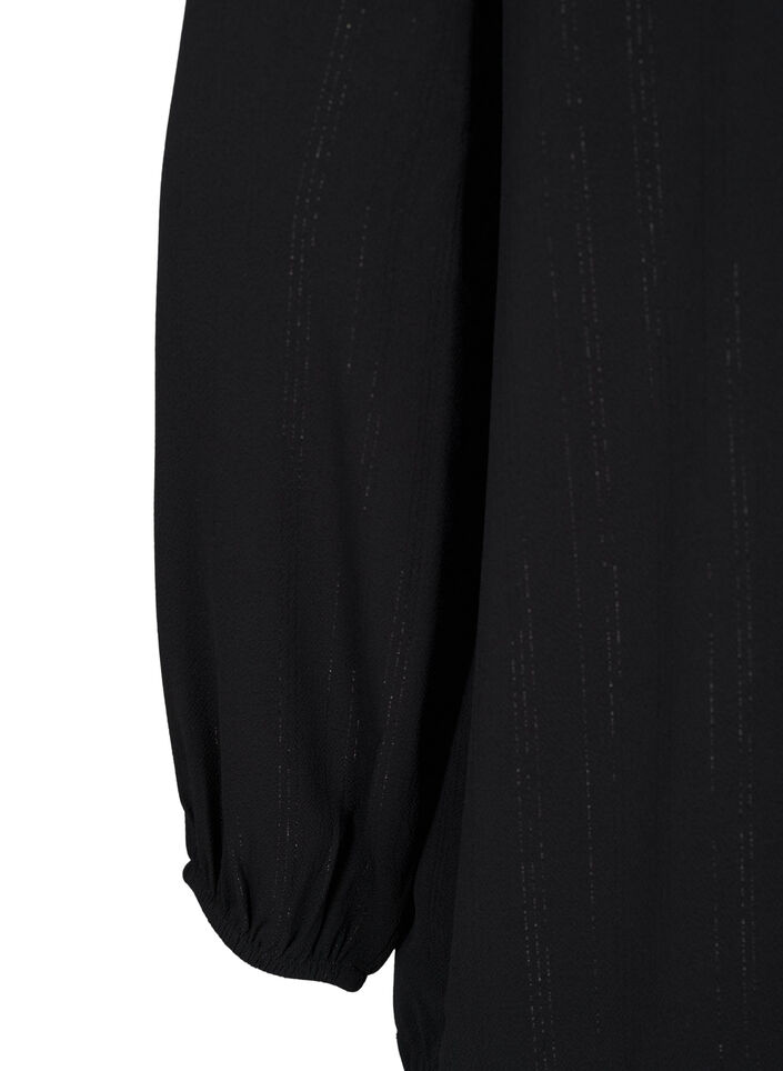 Blouse with silver glitter, Black, Packshot image number 3