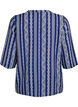 Striped blouse in linen-viscose blend, Blue, Packshot image number 1