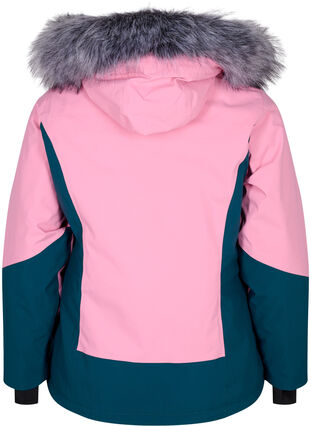 Ski jacket with detachable hood, Sea Pink Comb, Packshot image number 1