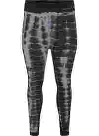 Seamless sports tights with tie-dye print