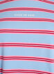 Oversized T-shirt with stripes and 1/2 sleeves, Light Blue, Packshot image number 2