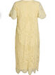 Midi lace dress with scalloped edges, Yellow, Packshot image number 1