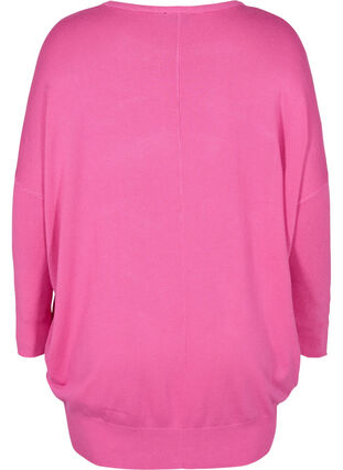 Knitted jumper with round neckline, Wild Orchid, Packshot image number 1