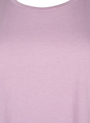Short sleeved cotton blend t-shirt, Lavender Mist, Packshot image number 2