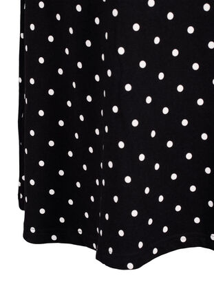 Cotton dress with short sleeves and dots, Black w. White Dot, Packshot image number 3