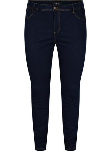 Extra slim fit Amy jeans with a high waist, Blue denim, Packshot image number 0