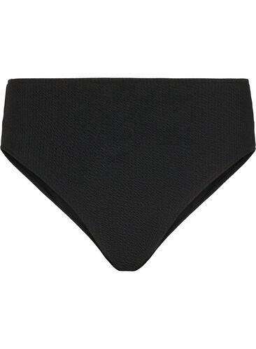 Bikini briefs with crepe structure, Black, Packshot image number 1