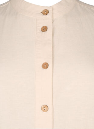 Linen blend shirt with pockets, Sandshell, Packshot image number 2