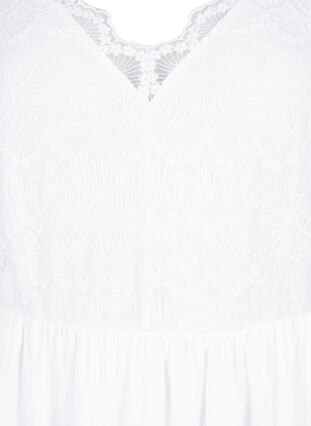 Party dress with lace and an empire waist, Bright White, Packshot image number 2