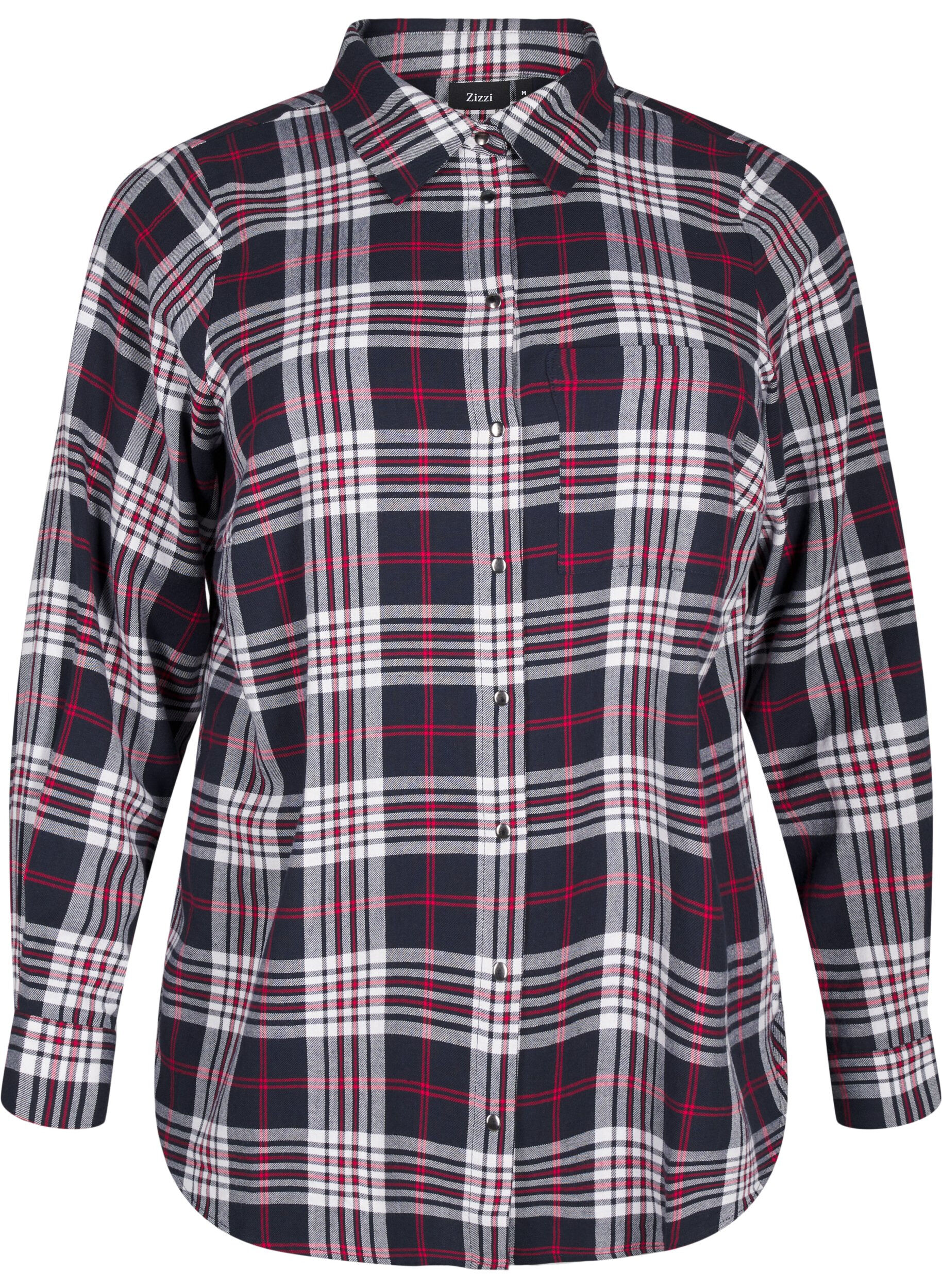 Zizzifashion Checked shirt with long sleeves, Check, Packshot image number 0