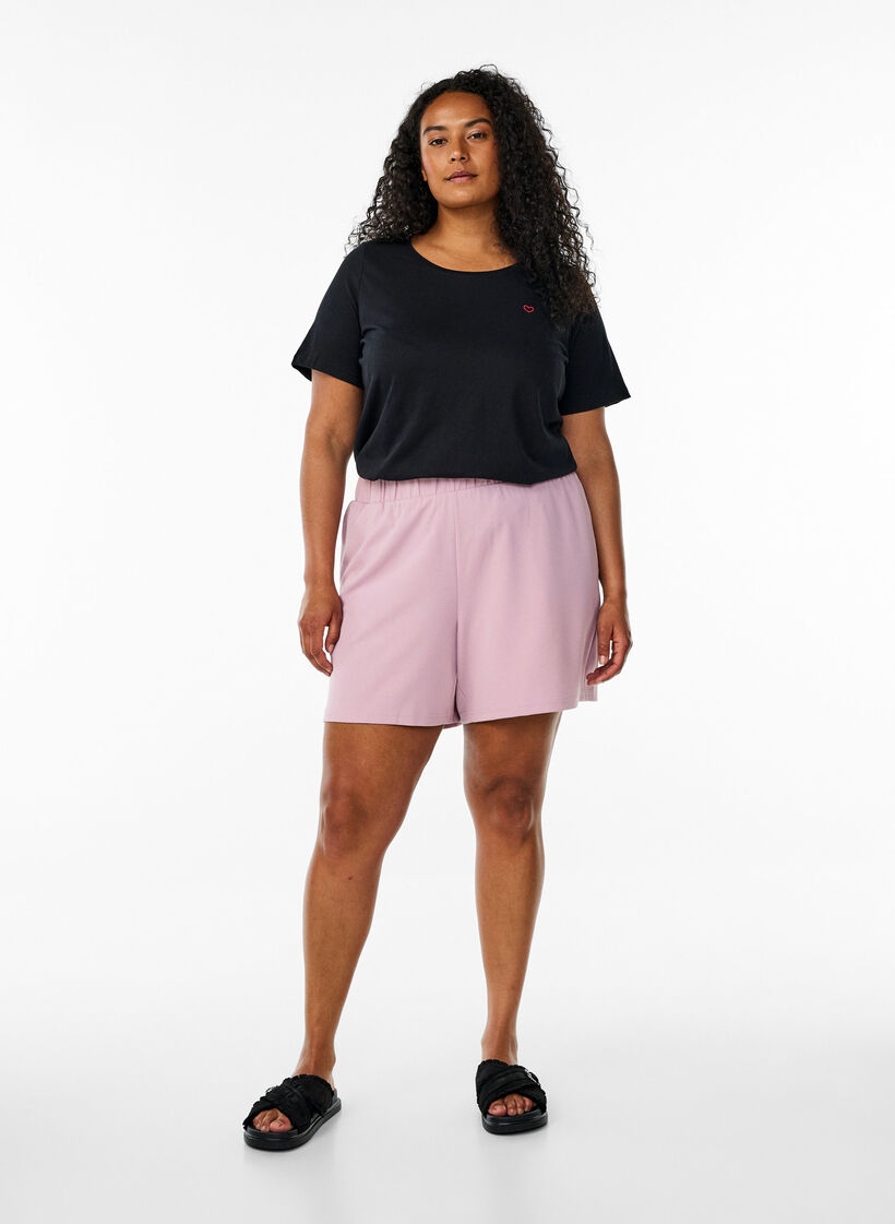 FLASH - Loose shorts with pockets, Red, Model image number 1