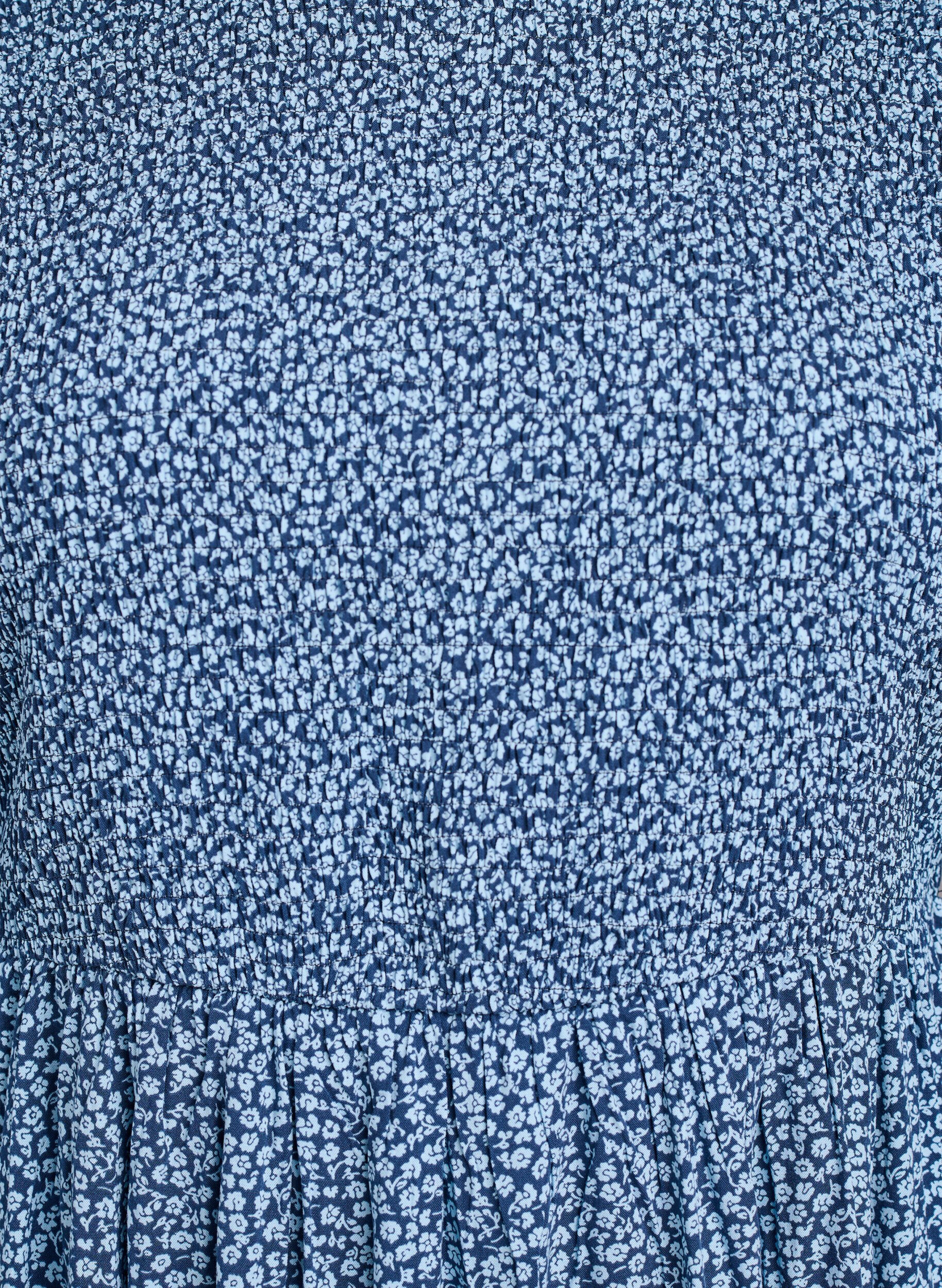 ZizzifashionDress with a smocked top and ditsy floral pattern, Blue, Packshot image number 2