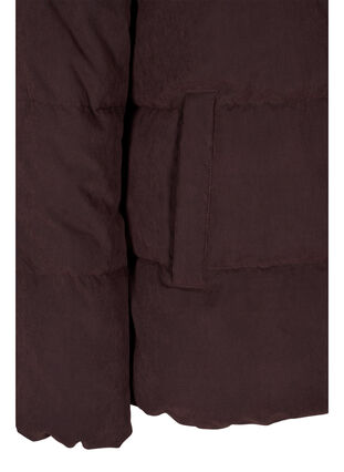 Short winter jacket with zip and high collar, Black Coffee, Packshot image number 3