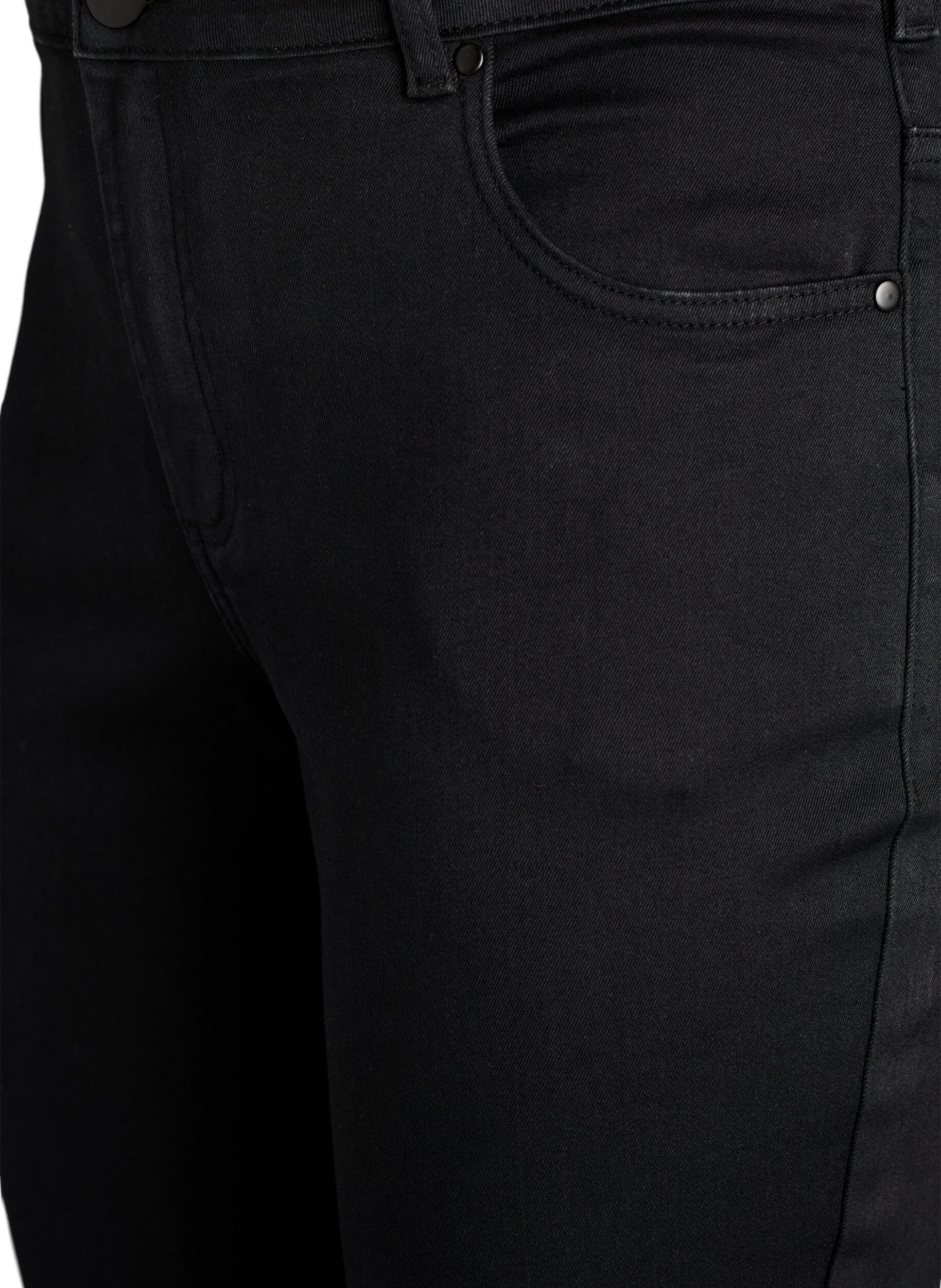 ZizzifashionSlim fit Emily jeans with normal waist, Black, Packshot image number 2
