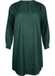 Velvet dress with a zip detail, Posy Green, Packshot image number 0