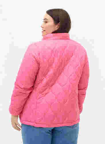 Quilted jacket with zip and pockets, Hot Pink, Model image number 1