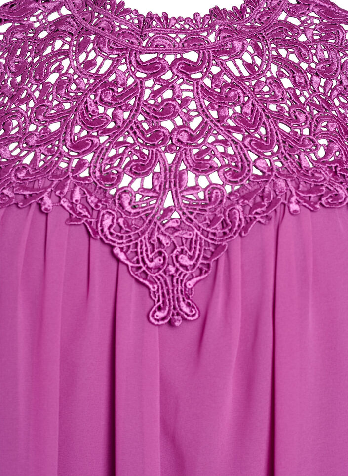 Sleeveless party top with crochet, Purple, Packshot image number 2