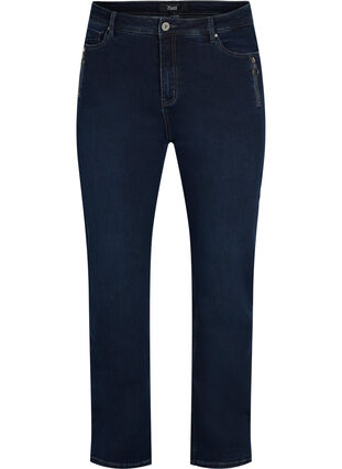 Regular fit Gemma jeans with high waist, Dark blue, Packshot image number 0