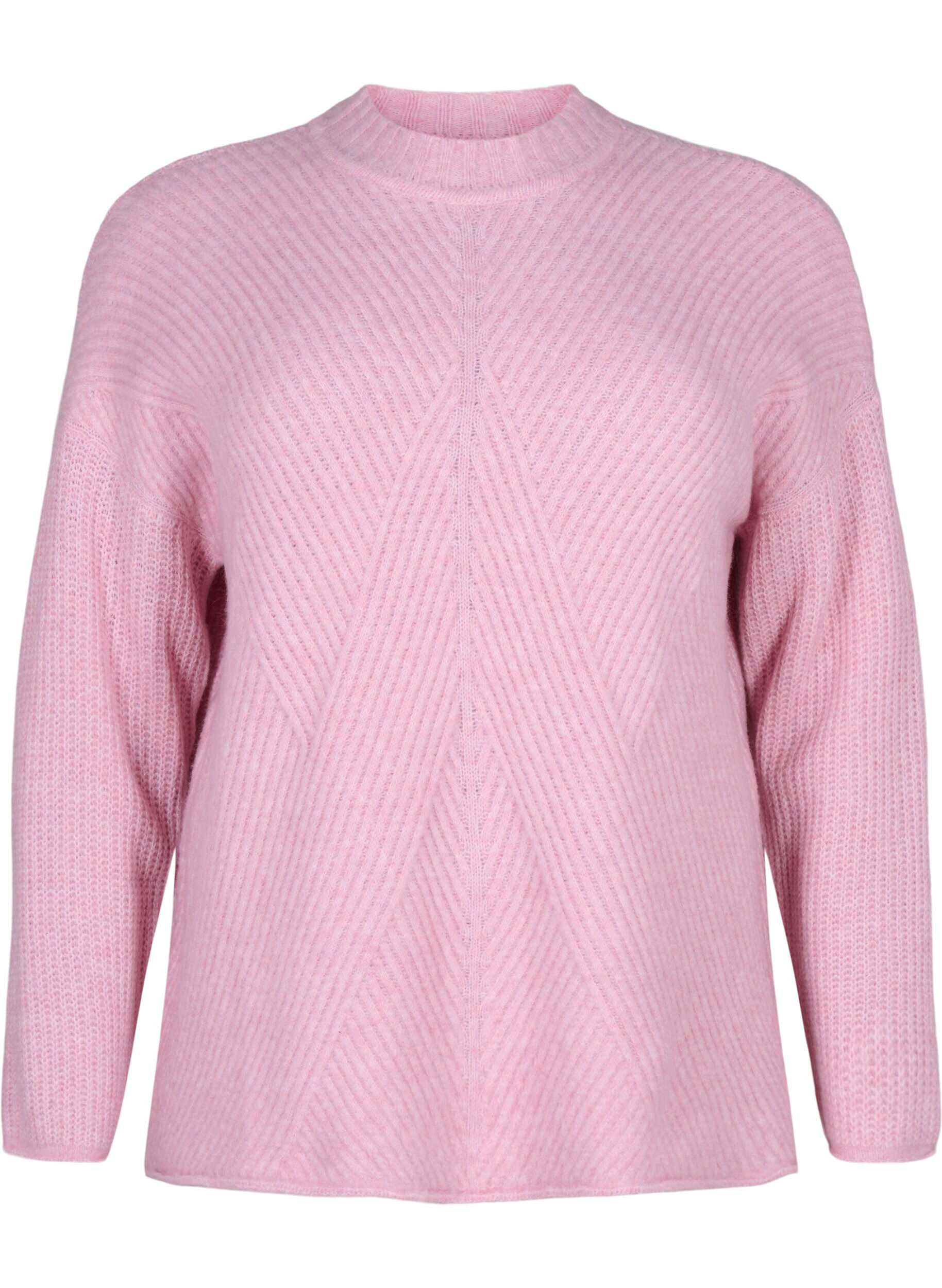 Jumper with a striped pattern and long sleeves