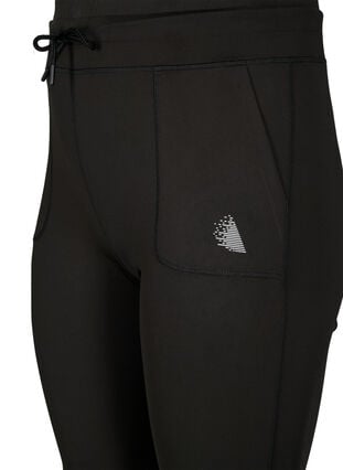 Tight-fitting training shorts with pockets, Black, Packshot image number 2