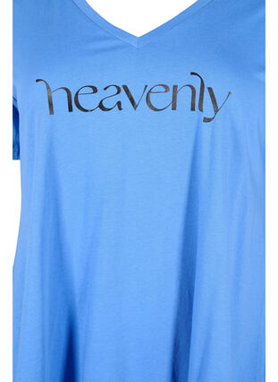 Cotton t-shirt with short sleeves, Ultramarine HEAVENLY, Packshot image number 2