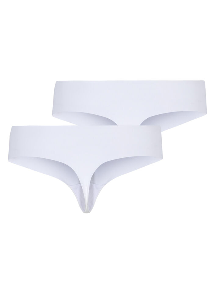 2-pack seamless g-string, White, Packshot image number 1