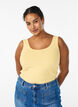Solid color basic top in cotton, Yellow, Model image number 0