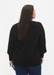 Viscose knit cardigan with buttons, Black, Model image number 1