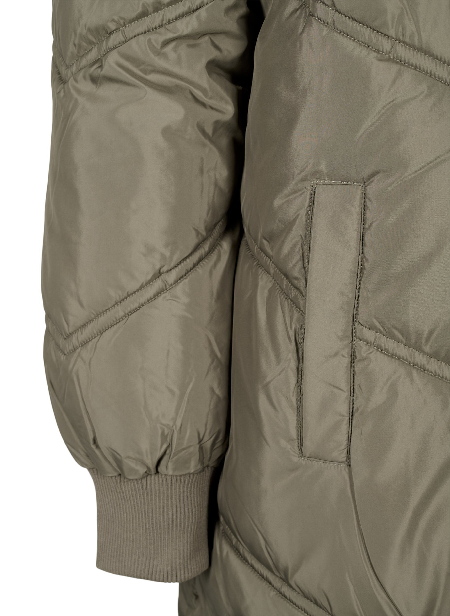Zizzifashion Long puffer winter jacket, Bungee Cord , Packshot image number 3