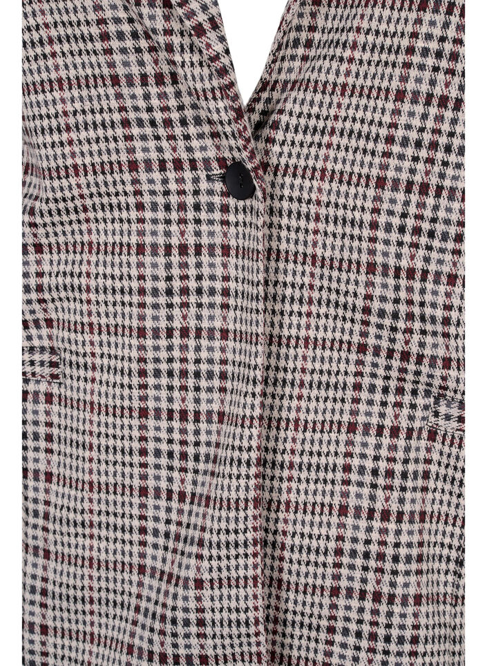 Checkered blazer with button closure, Brown Check, Packshot image number 2