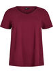 Basic plain cotton t-shirt, Dark Bordeaux, Packshot image number 0