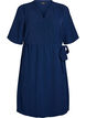 Mid-length dress with tie detail, Blue, Packshot image number 0