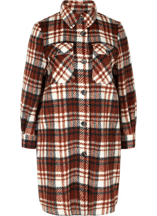 Checkered shirt jacket with chest pockets, Sequoia Check, Packshot image number 0