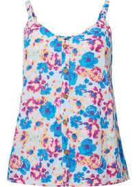 Floral strap top in viscose