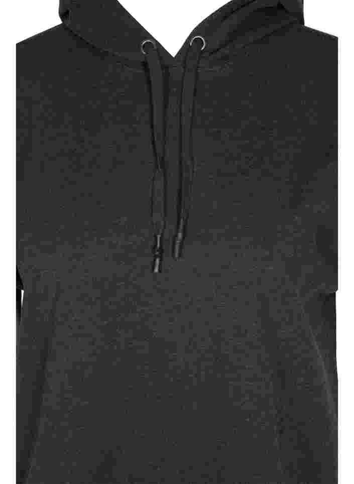 Hooded short-sleeved sweat dress, Black DGM ASS, Packshot image number 2
