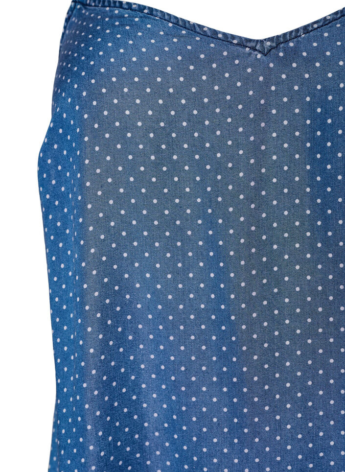 Knee-length strap dress in TENCEL&trade; Lyocell with a denim look, Light Blue, Packshot image number 2