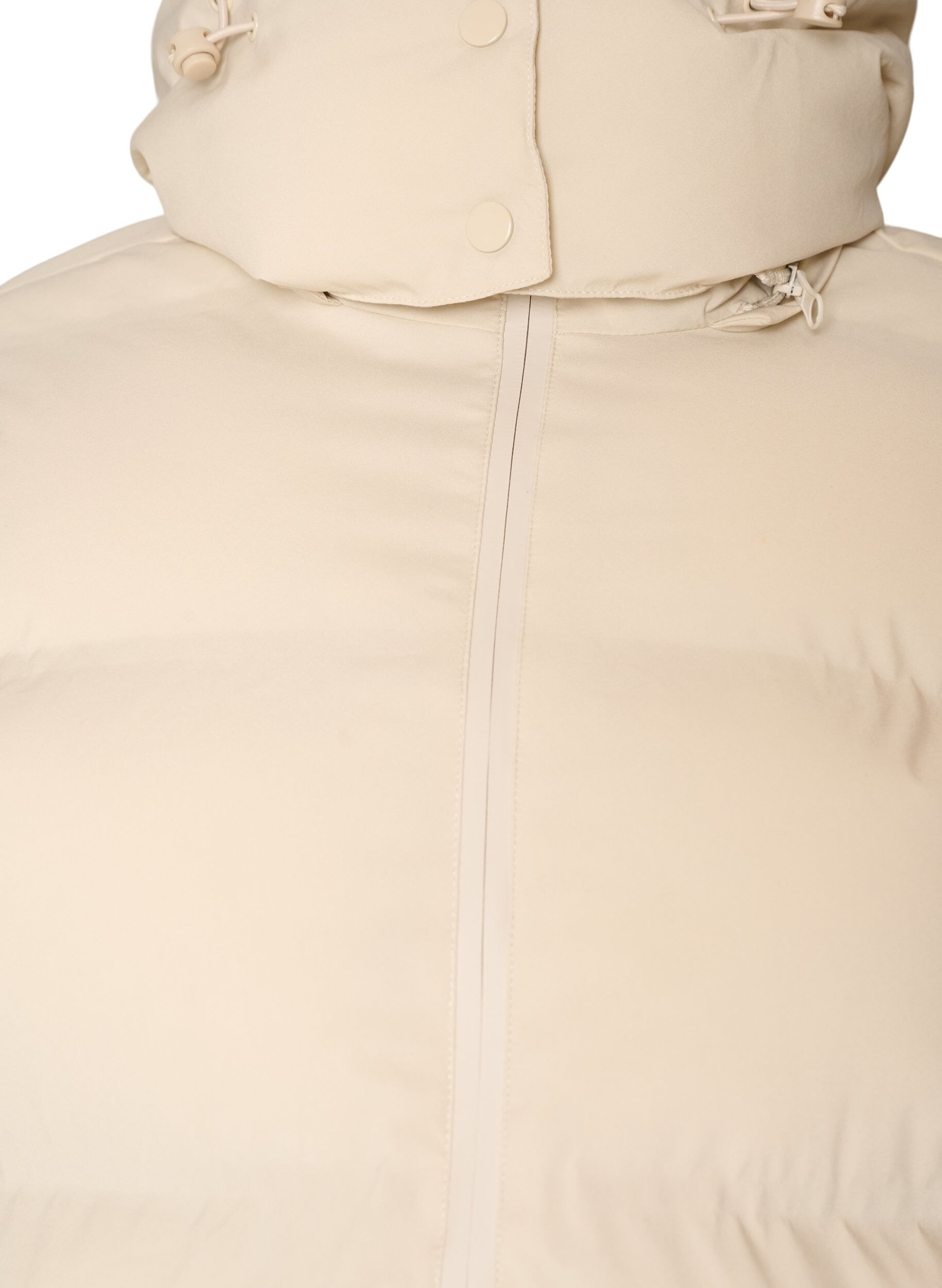 ZizzifashionShort puffer jacket with detachable hood, Vanilla, Packshot image number 2