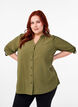 Viscose shirt blouse with 3/4 sleeves, Winter Moss, Model image number 0