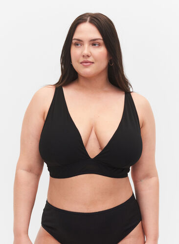 Bra with removable padding, Black, Model image number 0