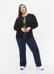 Viscose knit cardigan with buttons, Black, Model image number 2