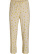 Pyjama trousers in soft jersey with high waist and fruit print, Yellow, Packshot image number 0